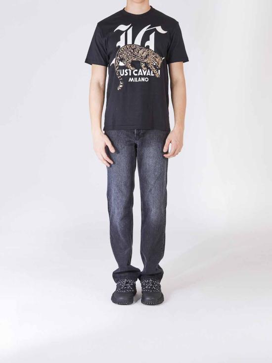  저스트까발리 반팔 티셔츠 77OAHA02CJ718BLACK - JUST CAVALLI