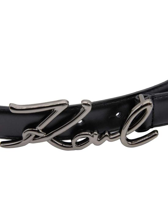 25FW 칼라거펠트 레귤러 벨트 A1W332051AU Black - KARL LAGERFELD