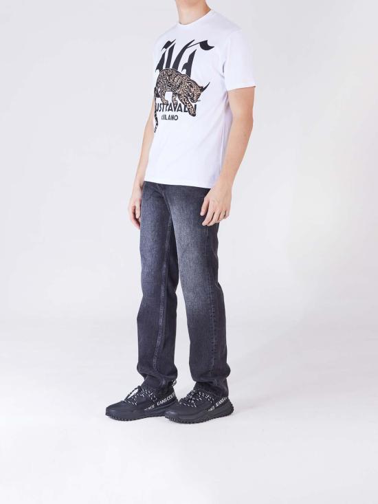  저스트까발리 반팔 티셔츠 77OAHA02CJ718WHITE Multicolour - JUST CAVALLI
