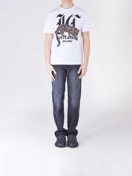  저스트까발리 반팔 티셔츠 77OAHA02CJ718WHITE Multicolour - JUST CAVALLI