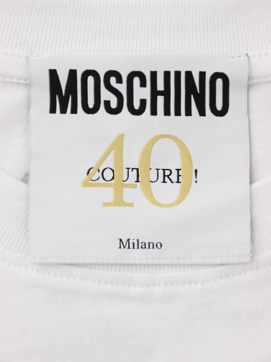  모스키노 반팔 티셔츠 70604412001 White - MOSCHINO