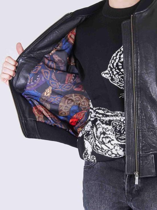  저스트까발리 가죽 자켓 77OAVP00CP017BLACK Black - JUST CAVALLI