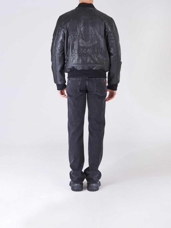  저스트까발리 가죽 자켓 77OAVP00CP017BLACK Black - JUST CAVALLI