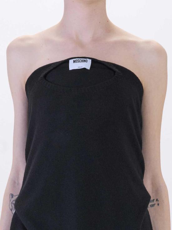 26SS 모스키노 민소매 티셔츠 088005050555 Black - MOSCHINO