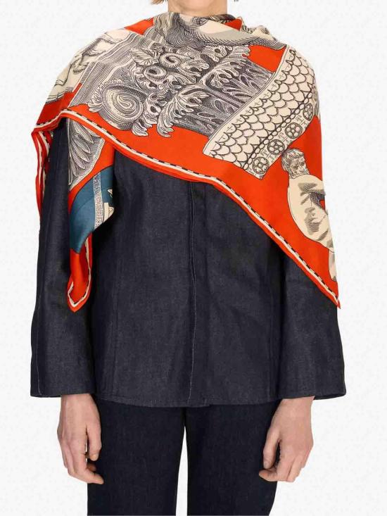 25FW 이누이 에디션 머플러/스카프 CA222AR08ORANGE Multicolour - INOUI EDITION