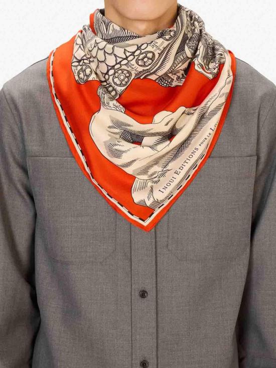 25FW 이누이 에디션 머플러/스카프 CA222AR08ORANGE Multicolour - INOUI EDITION