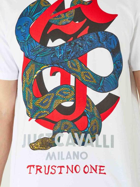  저스트까발리 반팔 티셔츠 77OAHA14CJ700WHITE - JUST CAVALLI