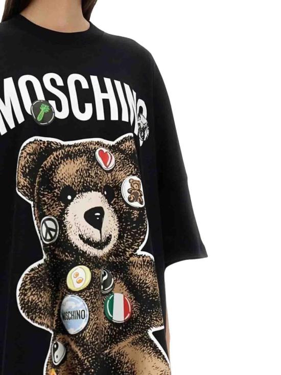 25SS 모스키노 반팔 티셔츠 44004421555 Black - MOSCHINO