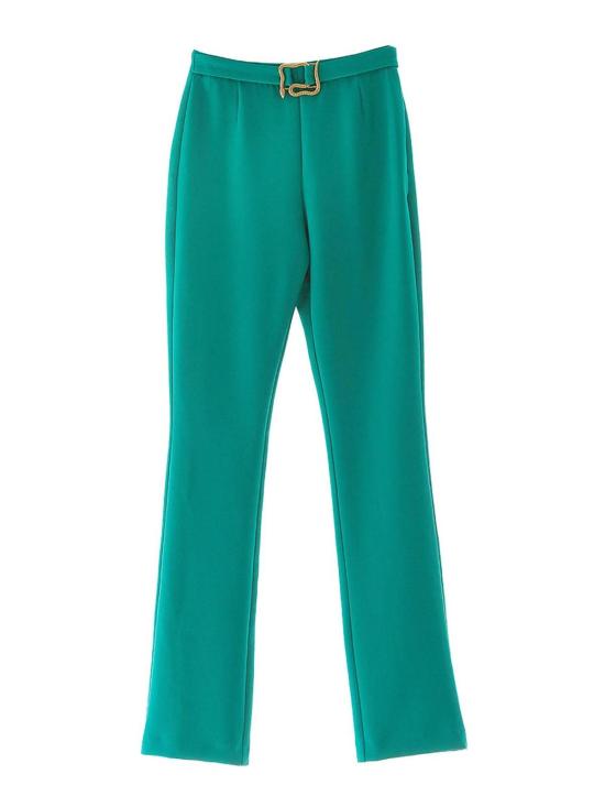  저스트까발리 스트레이트 팬츠 77PAA131N0373CADMIUM Green