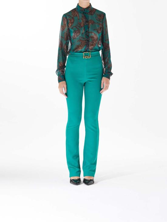  저스트까발리 스트레이트 팬츠 77PAA131N0373CADMIUM Green - JUST CAVALLI