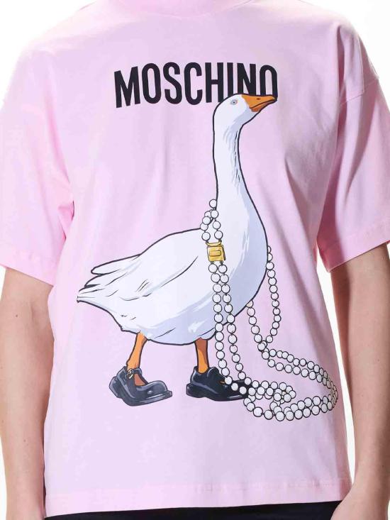 26SS 모스키노 반팔 티셔츠 070305411222 Pink - MOSCHINO