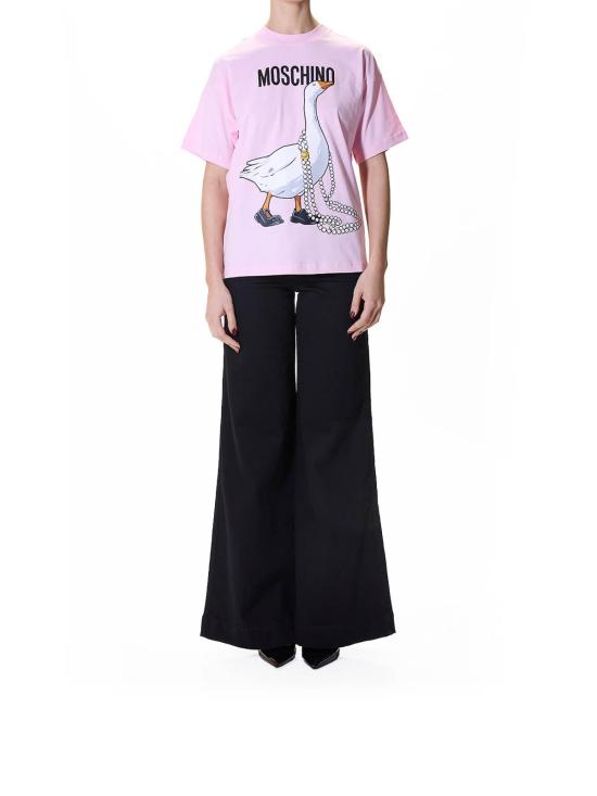 26SS 모스키노 반팔 티셔츠 070305411222 Pink - MOSCHINO