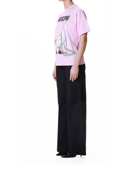 26SS 모스키노 반팔 티셔츠 070305411222 Pink - MOSCHINO