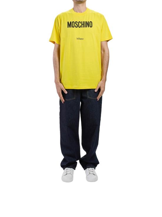 26SS 모스키노 반팔 티셔츠 071302411027 Yellow - MOSCHINO