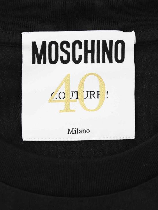  모스키노 반팔 티셔츠 70304423555 Black - MOSCHINO