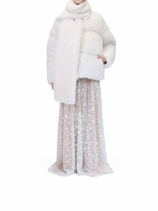 25FW 칼라거펠트 무스탕 A4W15065461 Cream - KARL LAGERFELD