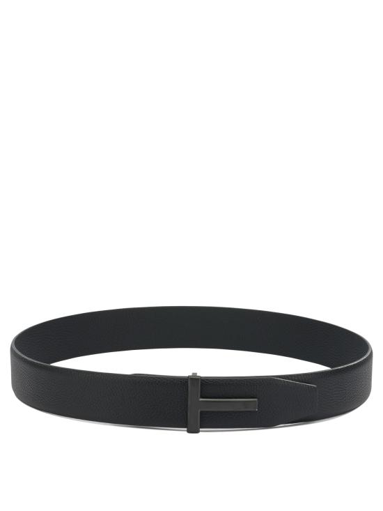 26FW 톰포드 그레인 레더 T 아이콘 벨트 TB178LCL236LNAA Black