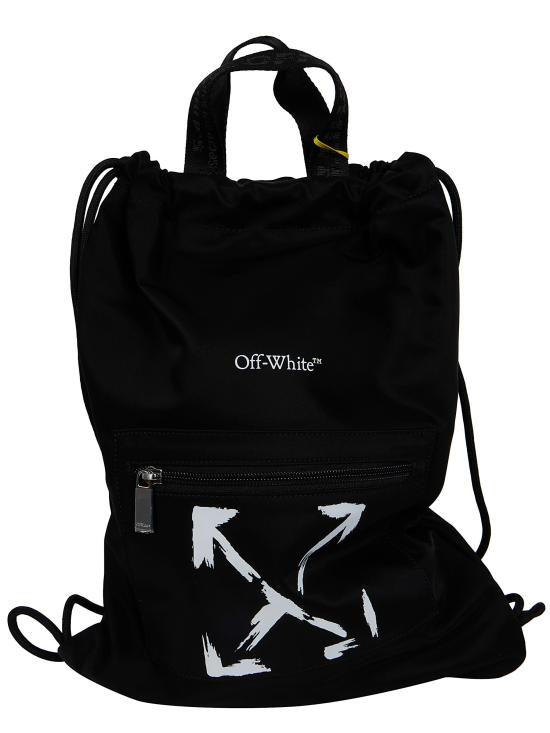 26SS [키즈] 오프화이트 백팩 OBNB005S26FAB0011001 001 BLACK WHITE