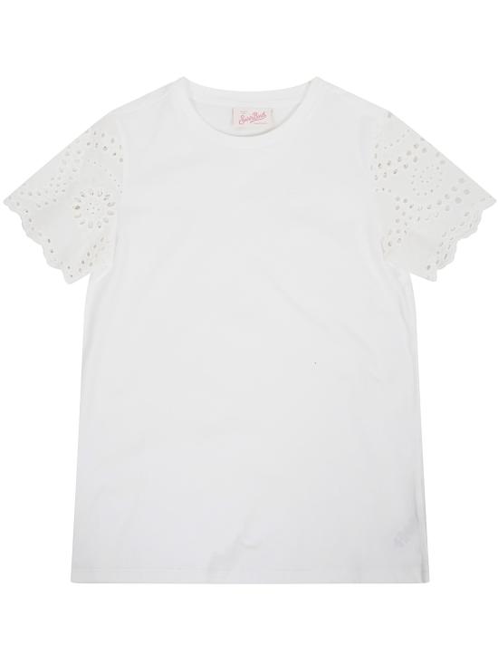 26SS [키즈] 세인트바쓰 티셔츠 MSA0001 03109L SB 01N SANGALLO SUNFLOWER EMBROIDERED