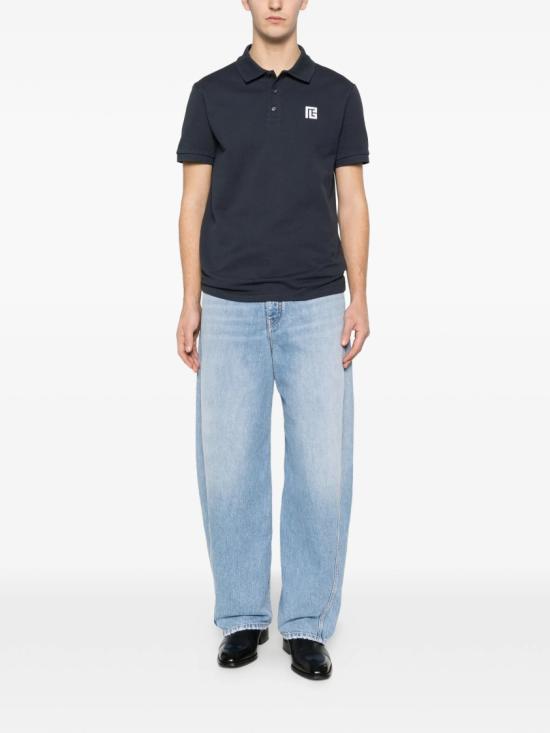 26SS 발망 폴로 티셔츠 GH1GB085 BC87 Blue - BALMAIN