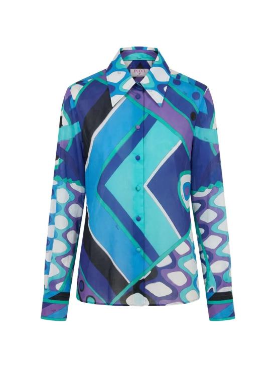 26SS 에밀리오푸치 블라우스 6HRJ26 6H840 021 TURQUOISE BLUE - EMILIO PUCCI