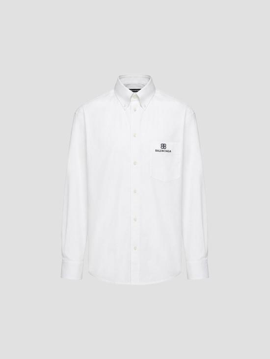 25FW 발렌시아가 라지 핏 셔츠 839260TRM28 9000 WHITE