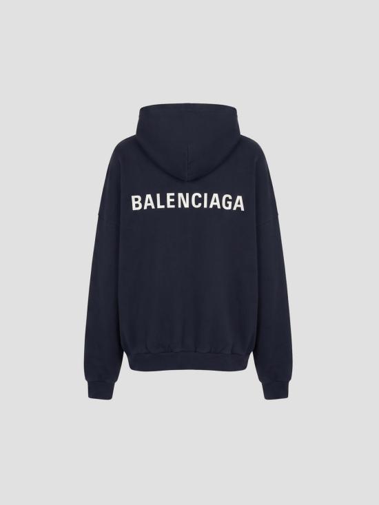 25FW 발렌시아가 백 폴로 후드 페이디드 827939TTVJ2 1569 FDD BLCK WHT - BALENCIAGA