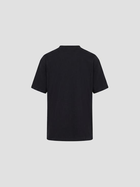 25FW 발렌시아가 루프 스포츠 아이콘 오버사이즈 티셔츠 850345TTVH9 1041 FADED WSHD BLACK - BALENCIAGA