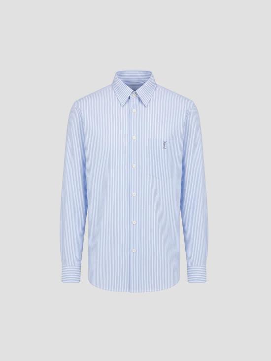 26SS 생로랑 셔츠 861080Y7J66 4427 BLEU GRIS