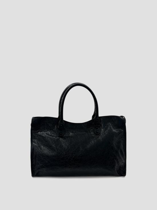 25FW 발렌시아가 르 시티 라지 백 8083882ABEL 1000 BLACK - BALENCIAGA