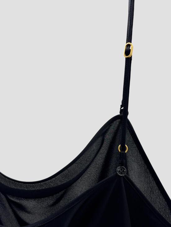 26SS 생로랑 롱 원피스 864227Y720W 1000 NOIR - SAINT LAURENT