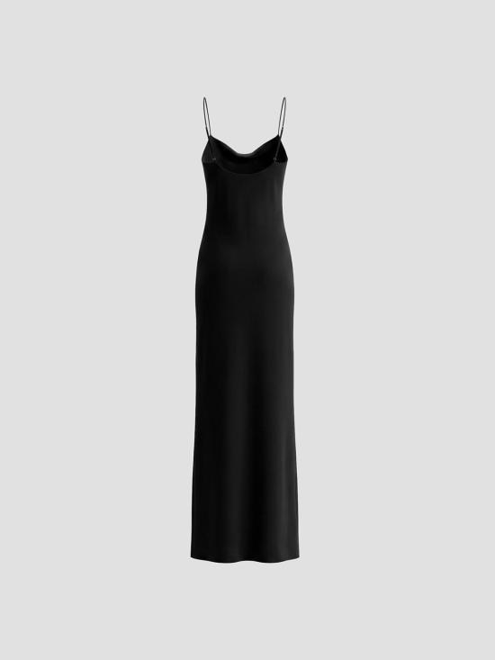 26SS 생로랑 롱 원피스 864227Y720W 1000 NOIR - SAINT LAURENT