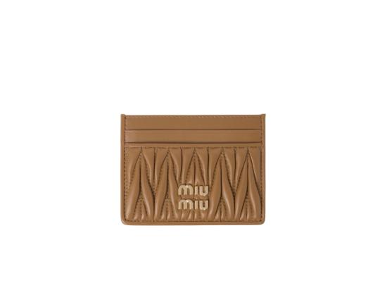 26FW 미우미우 마테라쎄 카드 나파레더 카드홀더 5MC076AFPPF098L Brown