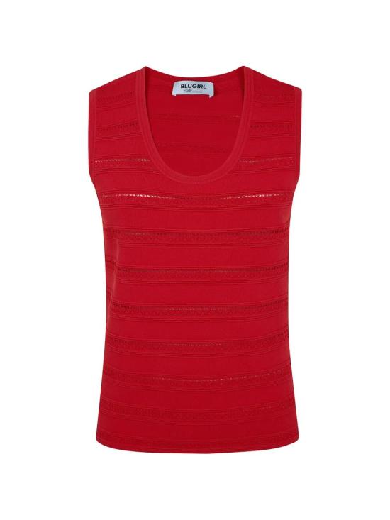 26SS 블루걸 민소매 티셔츠 RA6187MA89R 81663 RED - BLUGIRL