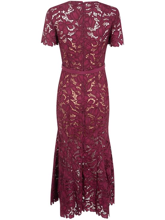 26FW 셀프 포트레이트 롱 원피스 PF26 107M BURGUNDY - SELF PORTRAIT