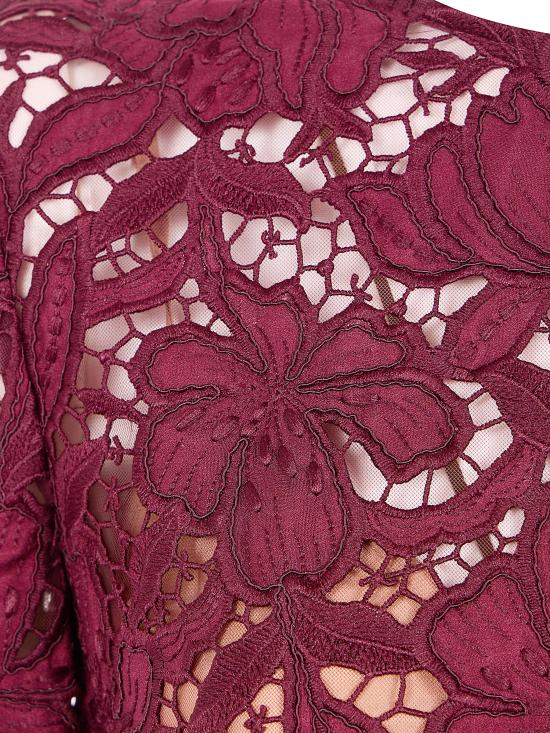 26FW 셀프 포트레이트 롱 원피스 PF26 107M BURGUNDY - SELF PORTRAIT