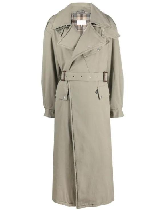 26SS 마르지엘라 오버사이즈 리버시블 트렌치 코트 S50AH0142MTN145 001F OLIVE BROWN CHECK
