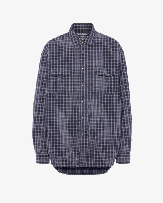26SS 마르지엘라 긴팔 셔츠 S50DT0070M35779 001F BLUE GREY CHECK