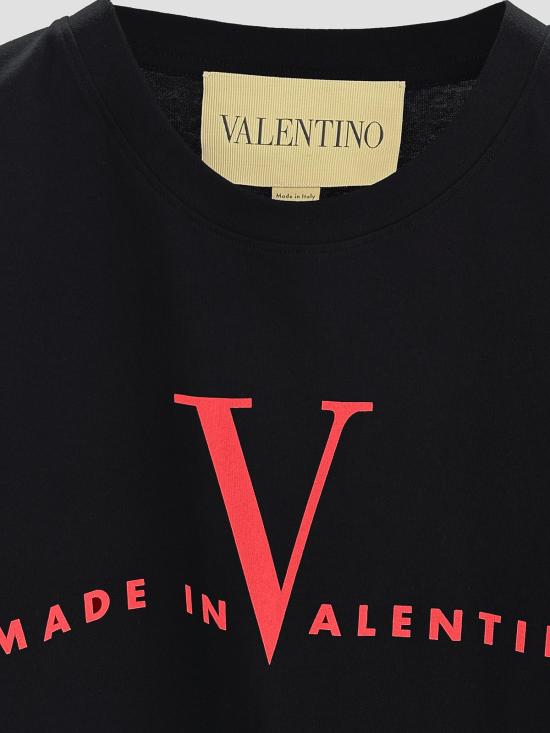 26SS 발렌티노 가라바니 반팔 티셔츠 8V3MG16PBAQ 0NR BLACK RED - VALENTINO GARAVANI