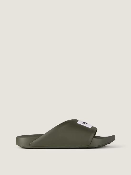 26SS 지방시 러버 라벨 슬라이드 뮬 BH302MH1XL 305 KHAKI