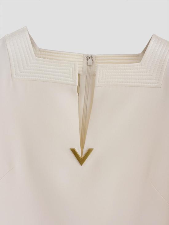 26SS 발렌티노 가라바니 미디 원피스 8B3VAJE51CF A03 IVORY - VALENTINO GARAVANI