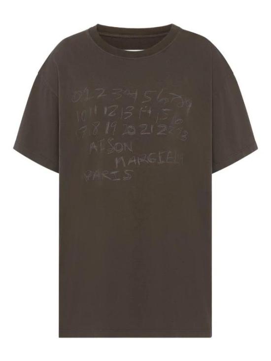 26SS 마르지엘라 뉴메리컬 코튼 티셔츠 S51GC0544S24575 144 BROWN