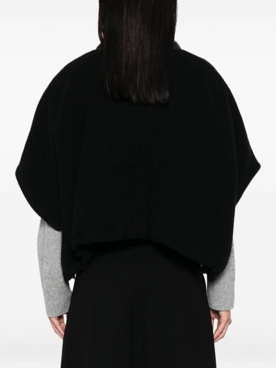  에르노 A 셰이프 리조트 쇼트 판초 GI00042DR333959300 Black - HERNO