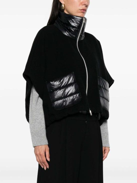  에르노 A 셰이프 리조트 쇼트 판초 GI00042DR333959300 Black - HERNO