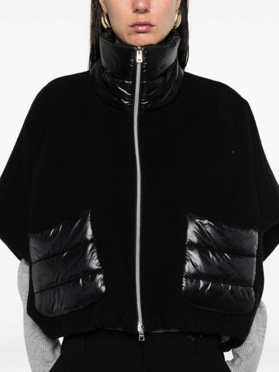  에르노 A 셰이프 리조트 쇼트 판초 GI00042DR333959300 Black - HERNO