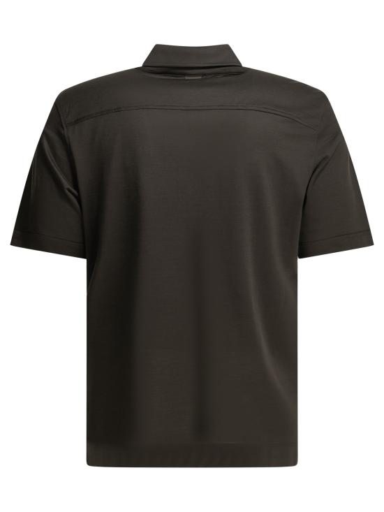 26SS 에르메네질도제냐 폴로 티셔츠 UH386A3H774M09 Brown - ERMENEGILDO ZEGNA