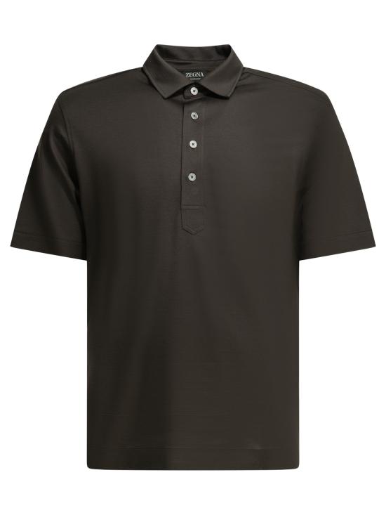 26SS 에르메네질도제냐 폴로 티셔츠 UH386A3H774M09 Brown