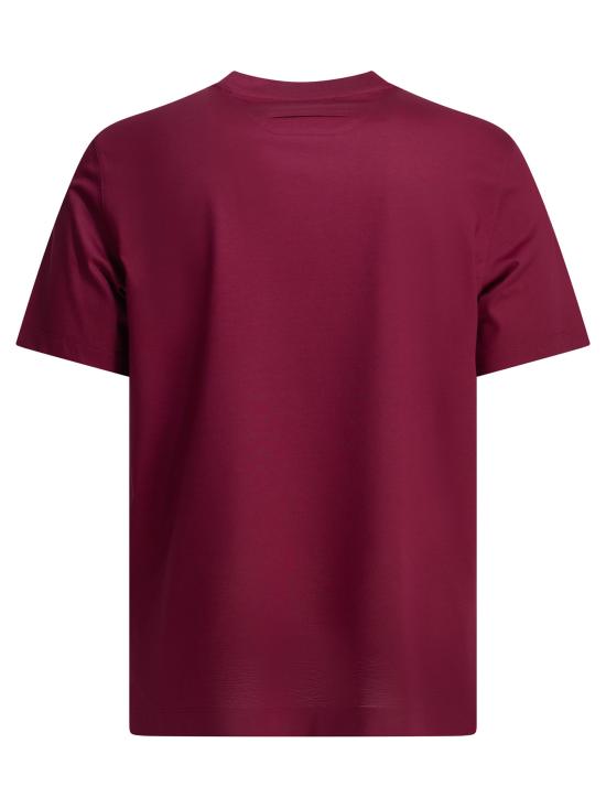 26SS 에르메네질도제냐 반팔 티셔츠 UH335A3H771RO09 Fuchsia - ERMENEGILDO ZEGNA