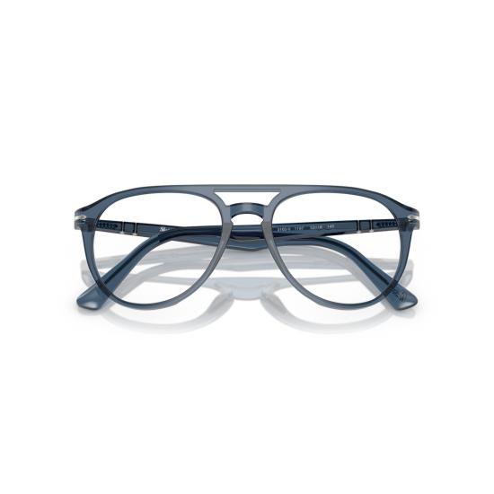 26SS 페르솔 안경 0Po3160v 반투명 아세테이트 소재 더블 브릿지 에비에이터 - PERSOL