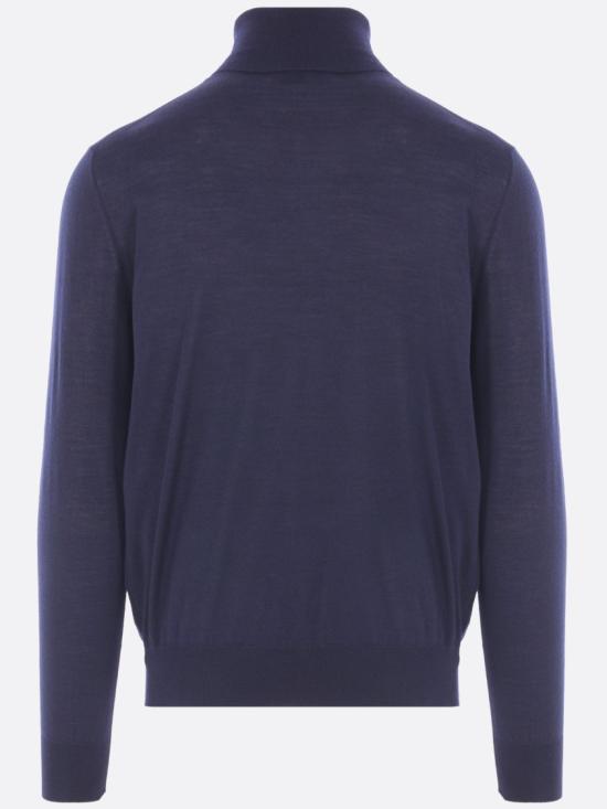 25FW 생로랑 캐시미어 울 실크 터틀넥 844617 YAPK2 Blue - SAINT LAURENT